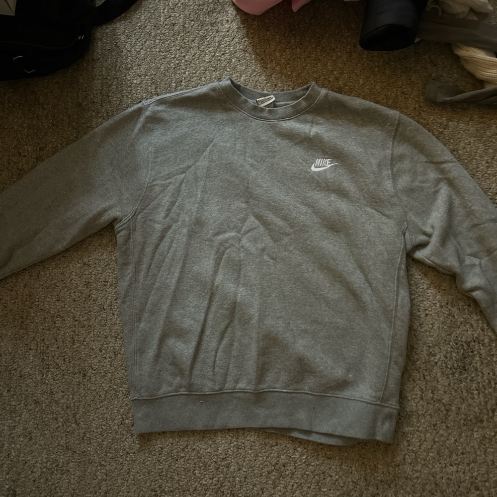 Nike Men's Classic Gray Crewneck Sweater